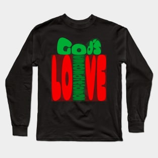 God's Unconditional Love Word Art Present Long Sleeve T-Shirt